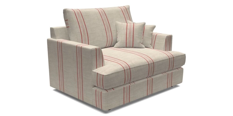 Slingsby Snuggler Fitted Cover Sofa in Two Tone Plain Biscuit.  Loose cover version available
