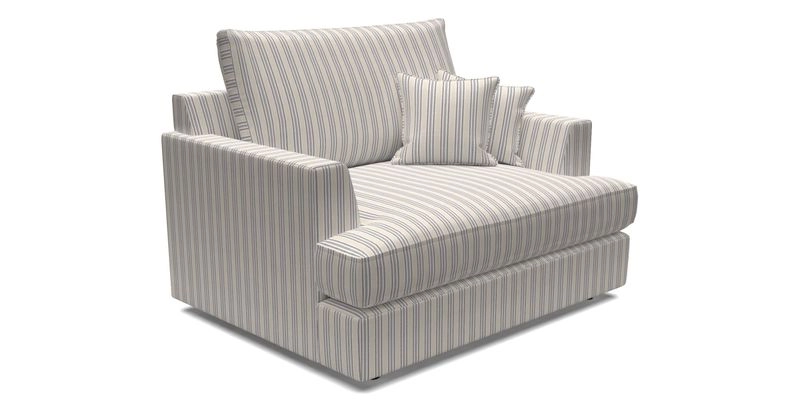 Slingsby Snuggler Fitted Cover Sofa in Two Tone Plain Biscuit.  Loose cover version available
