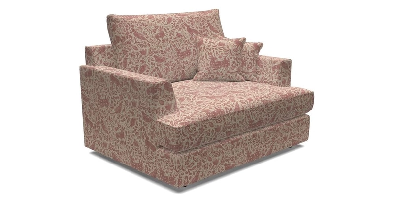 Slingsby Snuggler Fitted Cover Sofa in Two Tone Plain Biscuit.  Loose cover version available