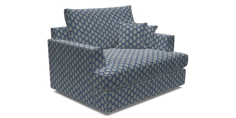 Slingsby Snuggler Fitted Cover Sofa in Two Tone Plain Biscuit.  Loose cover version available