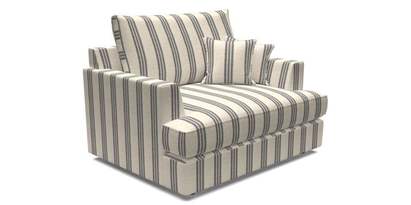 Slingsby Snuggler Fitted Cover Sofa in Two Tone Plain Biscuit.  Loose cover version available