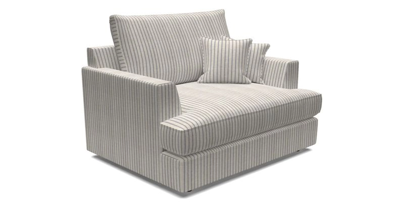 Slingsby Snuggler Fitted Cover Sofa in Two Tone Plain Biscuit.  Loose cover version available