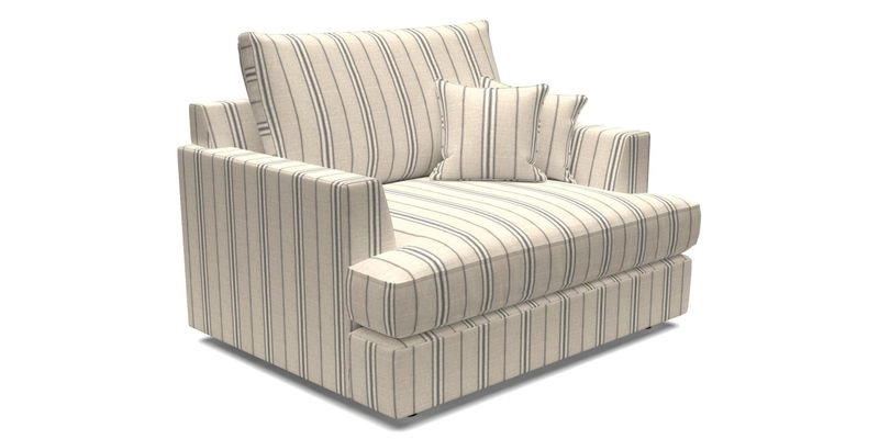 Slingsby Snuggler Fitted Cover Sofa in Two Tone Plain Biscuit.  Loose cover version available