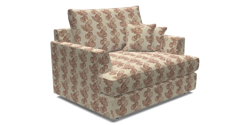 Slingsby Snuggler Fitted Cover Sofa in Two Tone Plain Biscuit.  Loose cover version available