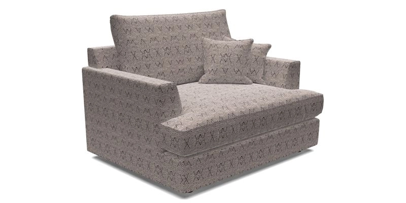 Slingsby Snuggler Fitted Cover Sofa in Two Tone Plain Biscuit.  Loose cover version available