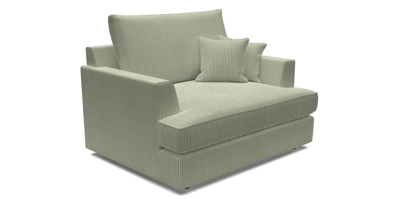 Slingsby Snuggler Fitted Cover Sofa in Two Tone Plain Biscuit.  Loose cover version available