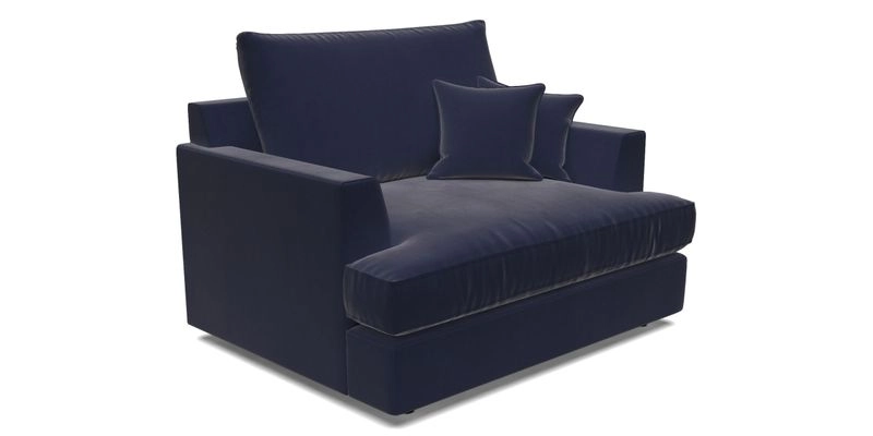 Slingsby Snuggler Fitted Cover Sofa in Two Tone Plain Biscuit.  Loose cover version available