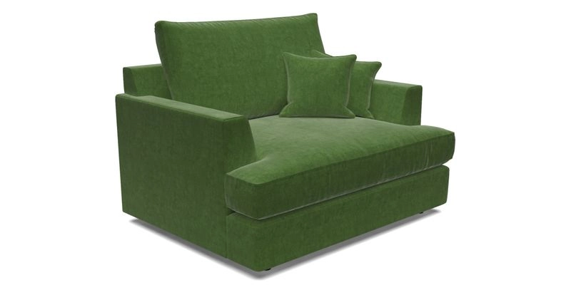 Slingsby Snuggler Fitted Cover Sofa in Two Tone Plain Biscuit.  Loose cover version available
