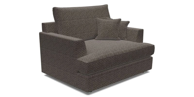 Slingsby Snuggler Fitted Cover Sofa in Two Tone Plain Biscuit.  Loose cover version available