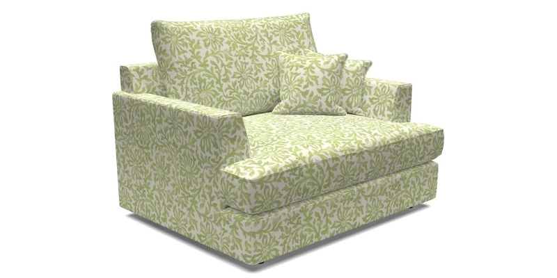 Slingsby Snuggler Fitted Cover Sofa in Two Tone Plain Biscuit.  Loose cover version available