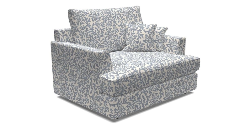 Slingsby Snuggler Fitted Cover Sofa in Two Tone Plain Biscuit.  Loose cover version available