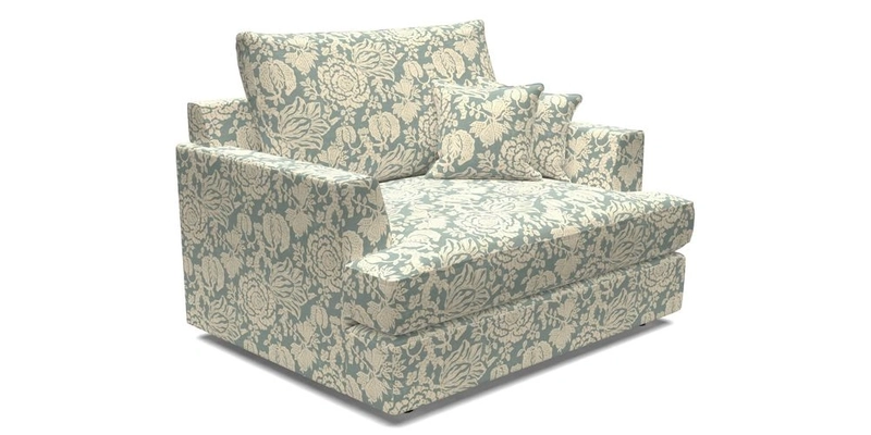 Slingsby Snuggler Fitted Cover Sofa in Two Tone Plain Biscuit.  Loose cover version available