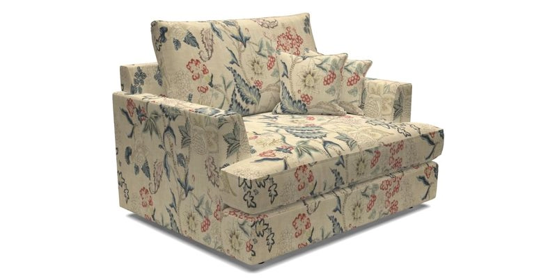 Slingsby Snuggler Fitted Cover Sofa in Two Tone Plain Biscuit.  Loose cover version available