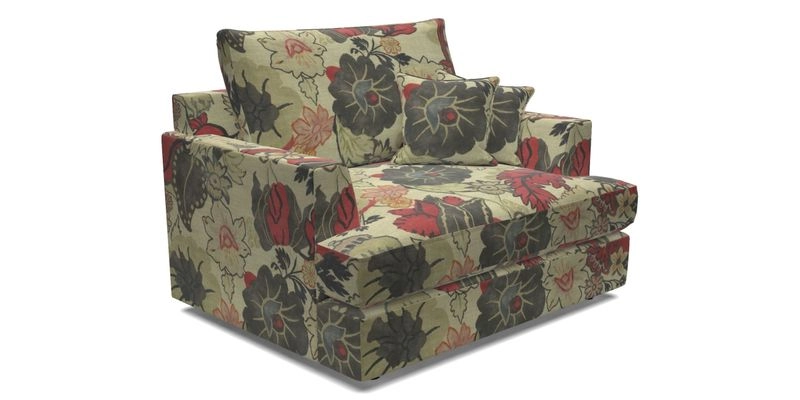 Slingsby Snuggler Fitted Cover Sofa in Two Tone Plain Biscuit.  Loose cover version available