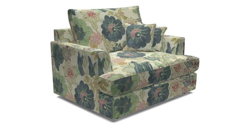 Slingsby Snuggler Fitted Cover Sofa in Two Tone Plain Biscuit.  Loose cover version available