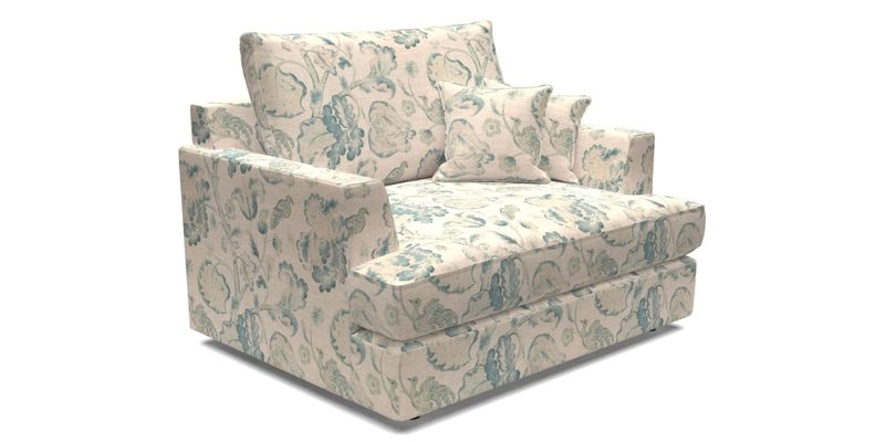Slingsby Snuggler Fitted Cover Sofa in Two Tone Plain Biscuit.  Loose cover version available