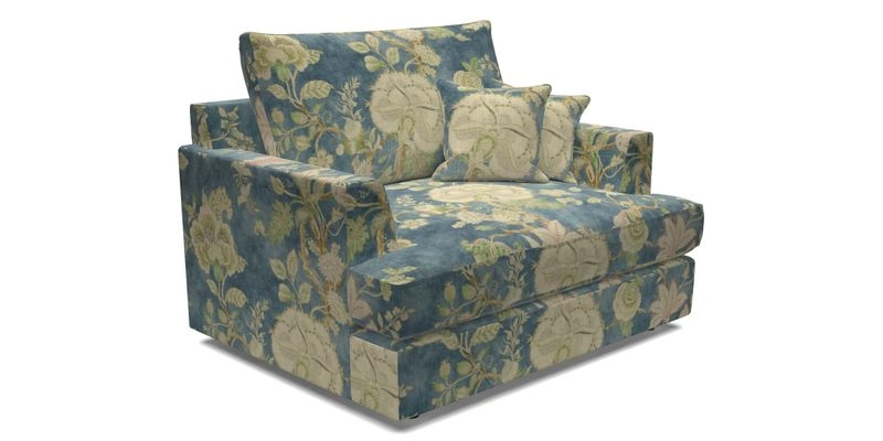 Slingsby Snuggler Fitted Cover Sofa in Two Tone Plain Biscuit.  Loose cover version available