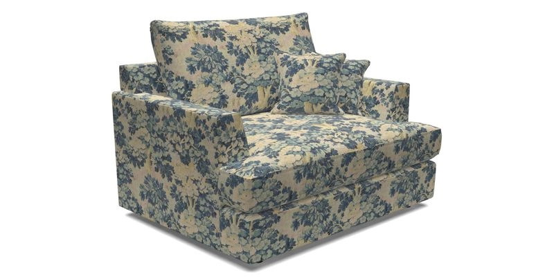 Slingsby Snuggler Fitted Cover Sofa in Two Tone Plain Biscuit.  Loose cover version available