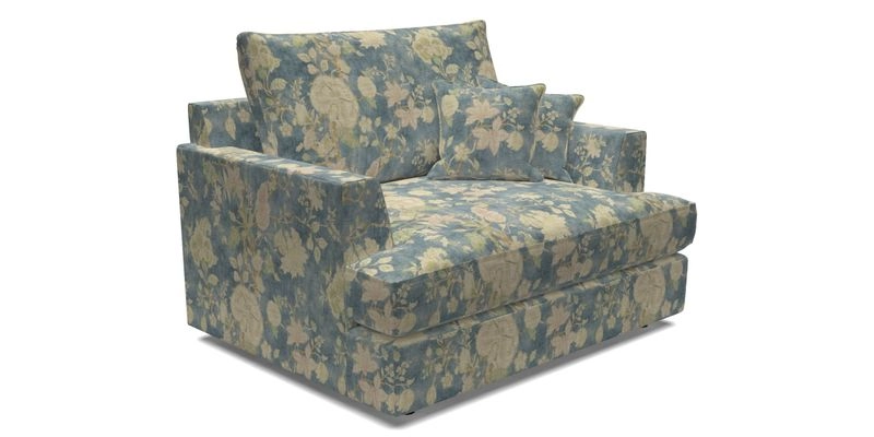 Slingsby Snuggler Fitted Cover Sofa in Two Tone Plain Biscuit.  Loose cover version available