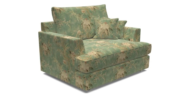 Slingsby Snuggler Fitted Cover Sofa in Two Tone Plain Biscuit.  Loose cover version available