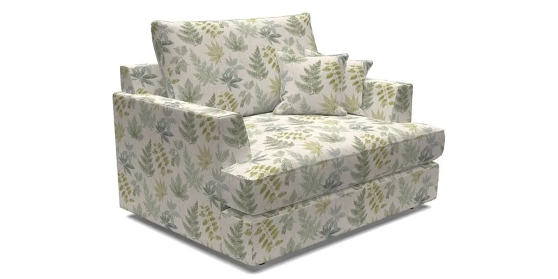 Slingsby Snuggler Fitted Cover Sofa in Two Tone Plain Biscuit.  Loose cover version available