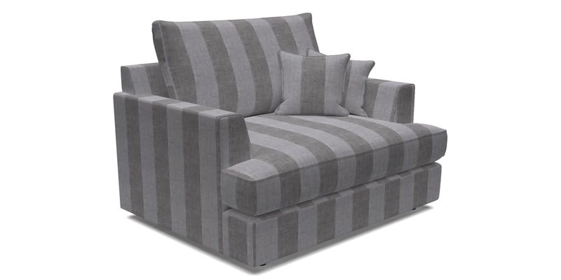 Slingsby Snuggler Fitted Cover Sofa in Two Tone Plain Biscuit.  Loose cover version available