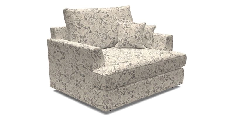 Slingsby Snuggler Fitted Cover Sofa in Two Tone Plain Biscuit.  Loose cover version available