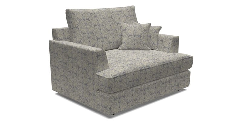 Slingsby Snuggler Fitted Cover Sofa in Two Tone Plain Biscuit.  Loose cover version available