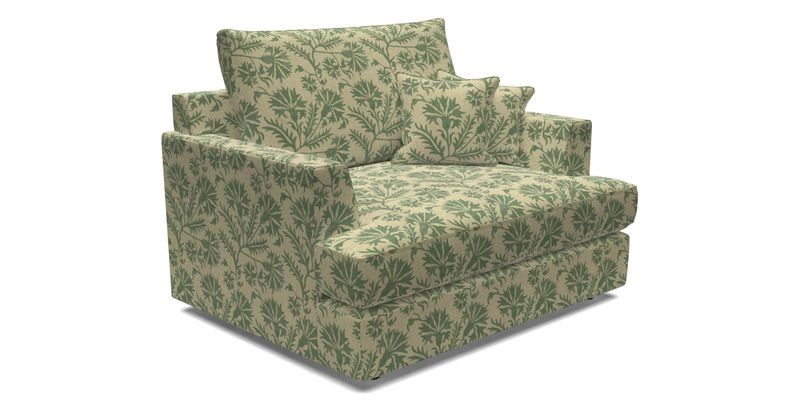 Slingsby Snuggler Fitted Cover Sofa in Two Tone Plain Biscuit.  Loose cover version available