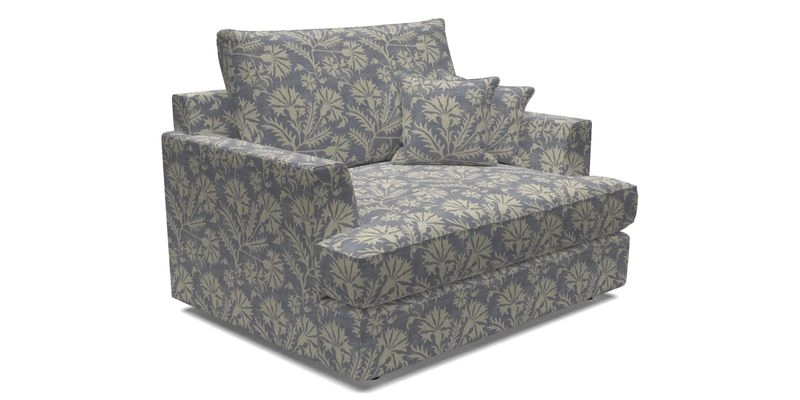 Slingsby Snuggler Fitted Cover Sofa in Two Tone Plain Biscuit.  Loose cover version available