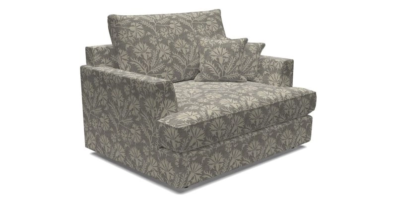 Slingsby Snuggler Fitted Cover Sofa in Two Tone Plain Biscuit.  Loose cover version available