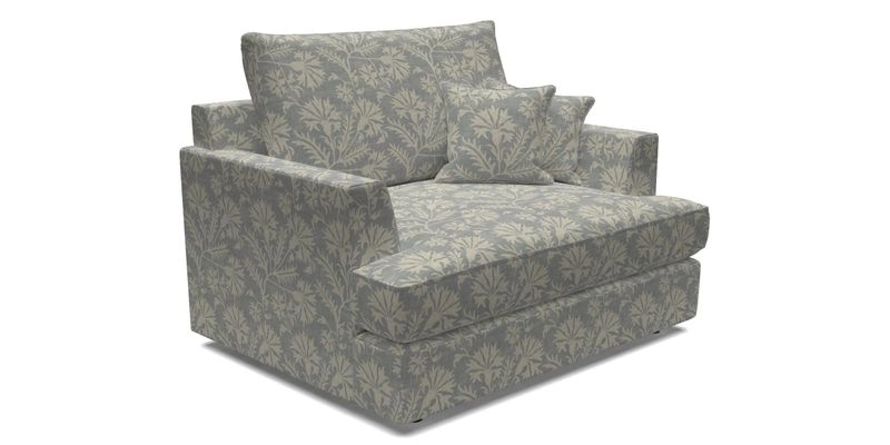 Slingsby Snuggler Fitted Cover Sofa in Two Tone Plain Biscuit.  Loose cover version available