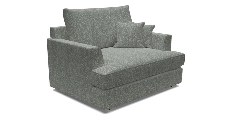 Slingsby Snuggler Fitted Cover Sofa in Two Tone Plain Biscuit.  Loose cover version available