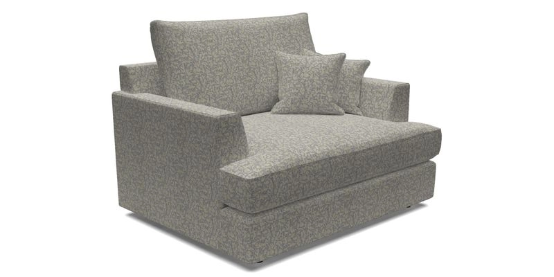 Slingsby Snuggler Fitted Cover Sofa in Two Tone Plain Biscuit.  Loose cover version available