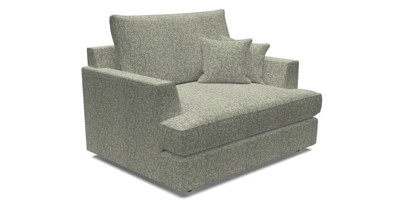 Slingsby Snuggler Fitted Cover Sofa in Two Tone Plain Biscuit.  Loose cover version available