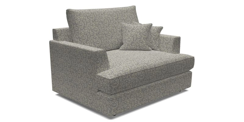 Slingsby Snuggler Fitted Cover Sofa in Two Tone Plain Biscuit.  Loose cover version available