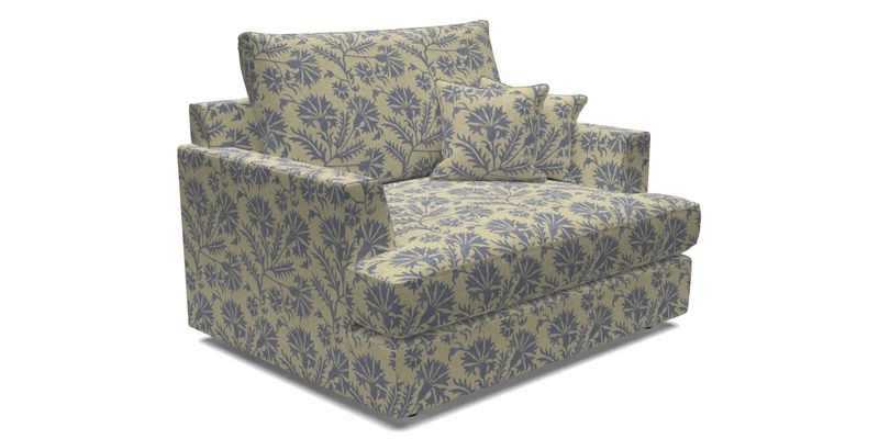 Slingsby Snuggler Fitted Cover Sofa in Two Tone Plain Biscuit.  Loose cover version available