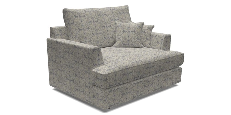 Slingsby Snuggler Fitted Cover Sofa in Two Tone Plain Biscuit.  Loose cover version available