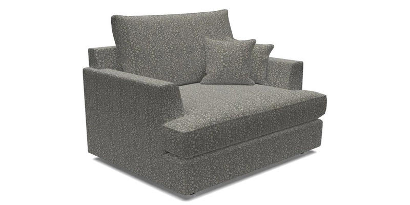 Slingsby Snuggler Fitted Cover Sofa in Two Tone Plain Biscuit.  Loose cover version available