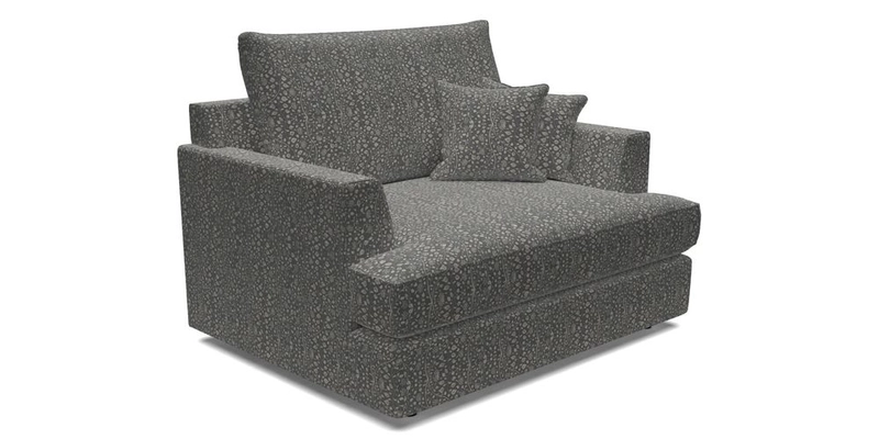 Slingsby Snuggler Fitted Cover Sofa in Two Tone Plain Biscuit.  Loose cover version available