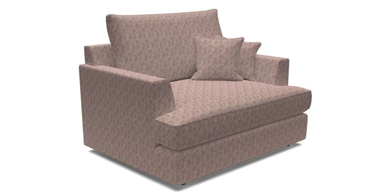Slingsby Snuggler Fitted Cover Sofa in Two Tone Plain Biscuit.  Loose cover version available