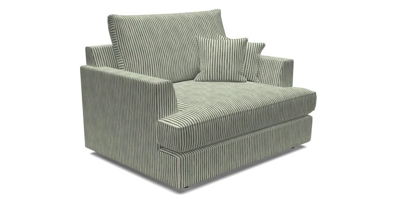 Slingsby Snuggler Fitted Cover Sofa in Two Tone Plain Biscuit.  Loose cover version available