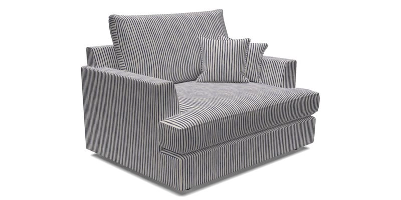 Slingsby Snuggler Fitted Cover Sofa in Two Tone Plain Biscuit.  Loose cover version available