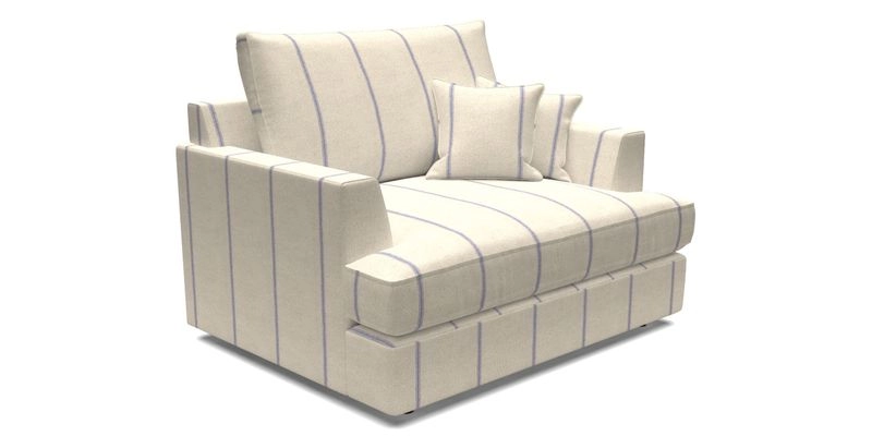 Slingsby Snuggler Fitted Cover Sofa in Two Tone Plain Biscuit.  Loose cover version available