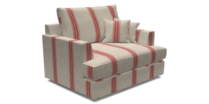 Slingsby Snuggler Fitted Cover Sofa in Two Tone Plain Biscuit.  Loose cover version available