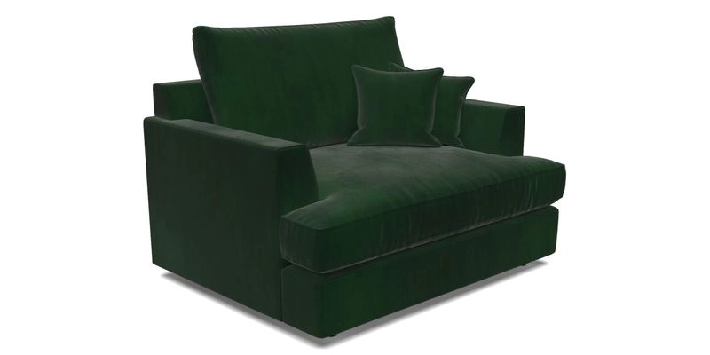 Slingsby Snuggler Fitted Cover Sofa in Two Tone Plain Biscuit.  Loose cover version available