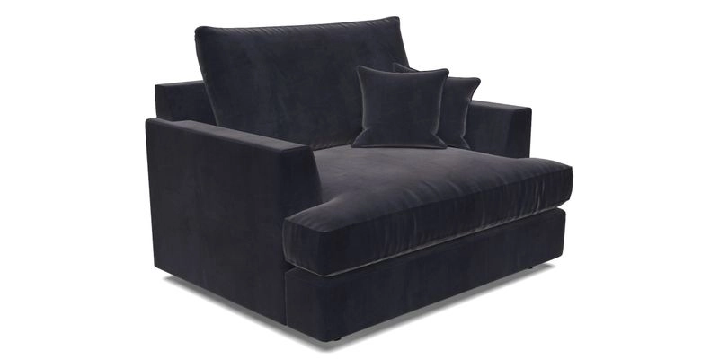 Slingsby Snuggler Fitted Cover Sofa in Two Tone Plain Biscuit.  Loose cover version available