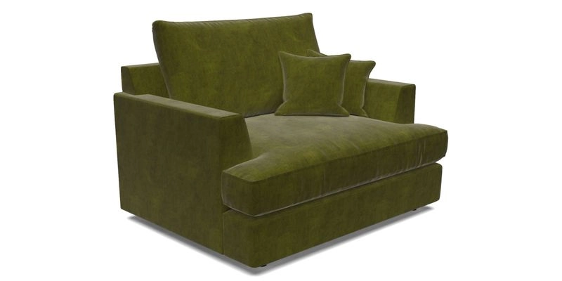 Slingsby Snuggler Fitted Cover Sofa in Two Tone Plain Biscuit.  Loose cover version available