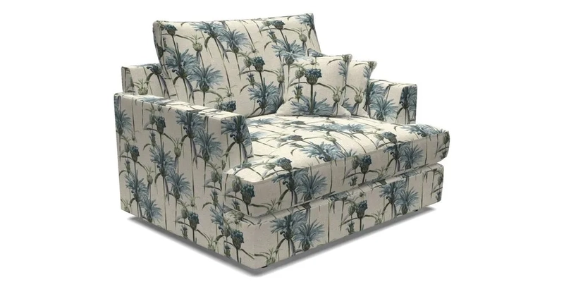 Slingsby Snuggler Fitted Cover Sofa in Two Tone Plain Biscuit.  Loose cover version available