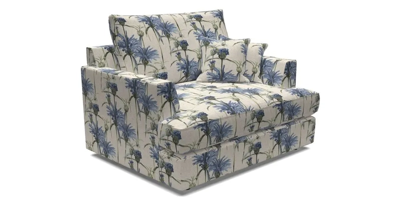 Slingsby Snuggler Fitted Cover Sofa in Two Tone Plain Biscuit.  Loose cover version available